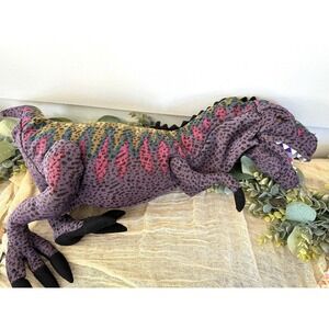 Large Melissa & Doug T-Rex‎ 2 hand puppet 2573 purple dinosaur